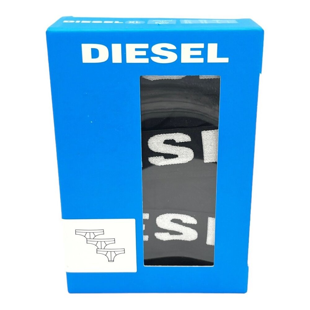 New Diesel Xl Cotton Mens Briefs 3 Pack Black‎